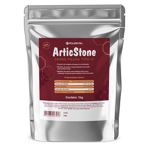 Gesso Articstone Tipo III — linha Gessos da Polidental